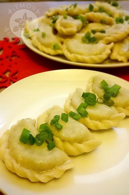 Pierogi with sauerkraut and mushrooms