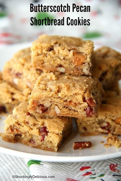 Butterscotch Pecan Shortbread Cookies