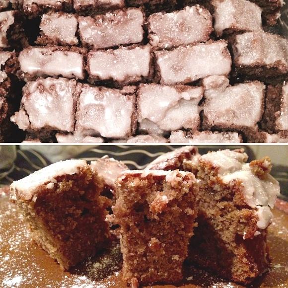 Gingerbread squares with buckwheat flour