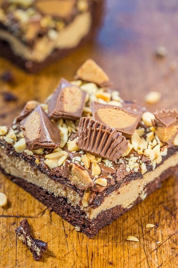 Peanut Butter Cup Cheesecake Brownies
