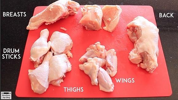 How to cut a whole chicken into 8 pieces
