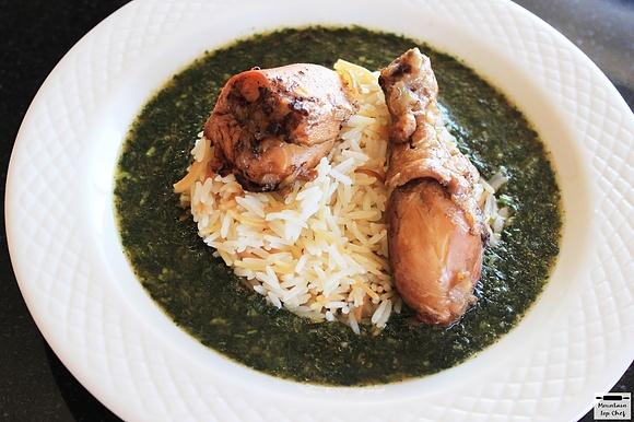 Mulukhiyah - traditional arab dish with jute leaves