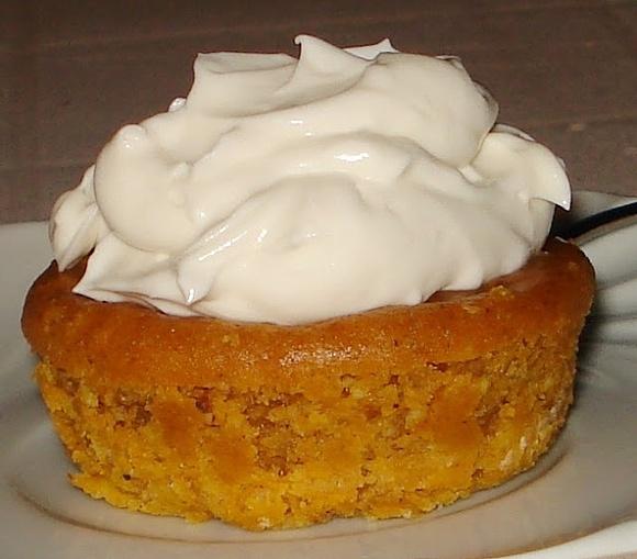 Pumpkin tarte cupcakes with coconut cream