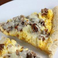 Sausage Breakfast Pizza (Turbo Cooker) - 001, I made in my …