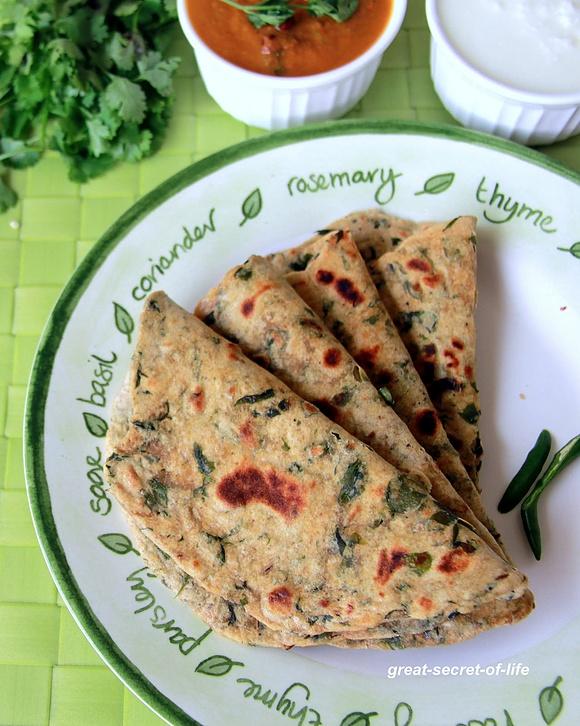 Methi paratha chappathi simple one pot meal dinner lunch