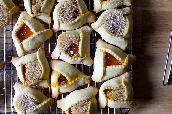 Apricot hazelnut brown butter hamantaschen