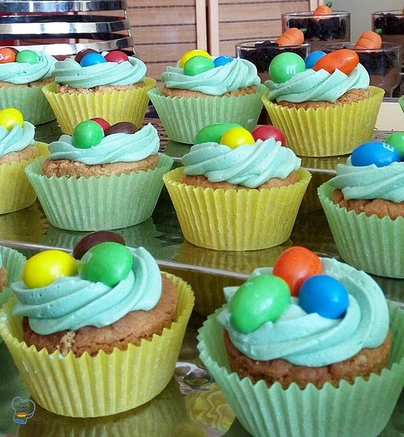 Easter cookie cups with peanut butter and vanilla