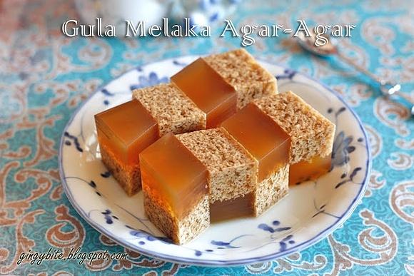 Gula melaka agar-agar coconut dessert