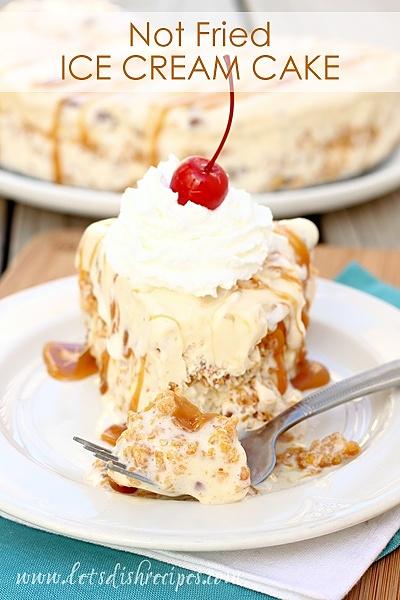 Fried ice cream cake