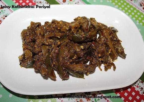 Spicy Kathirikkai Poriyal