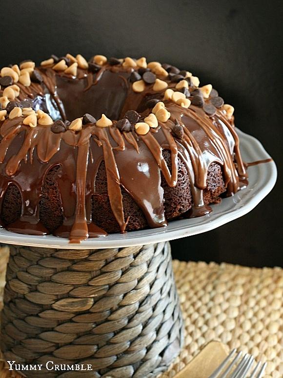 Chocolate Peanut Butter Bundt Cake