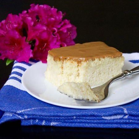 Tres Leches Cake with Dulce de Leche Glaze