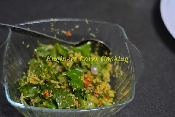 Kerabu pegaga and kacang botol salad