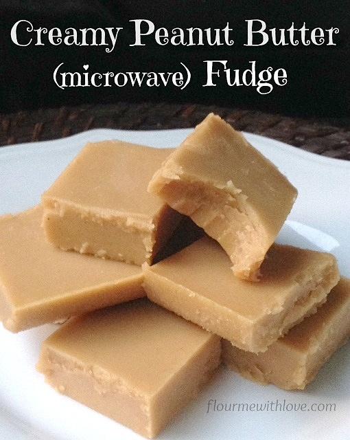 Easy creamy peanut butter fudge made in microwave