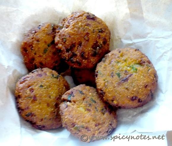 Masala vada indian snack with spiced chana dal