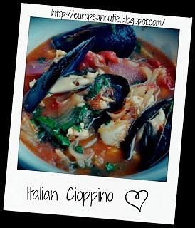 Italian cioppino recipe with seafood and tomatoes