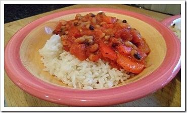 Black-Eyed Bean and Red Pepper Stew
