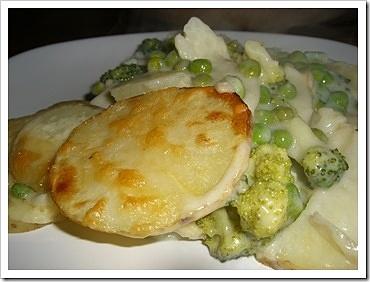 Green garden vegetable pie