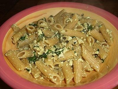 Spinach and ricotta pasta