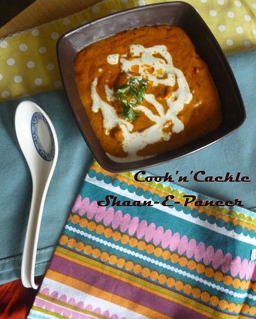 Shaan-e-paneer in tomato and onion gravy