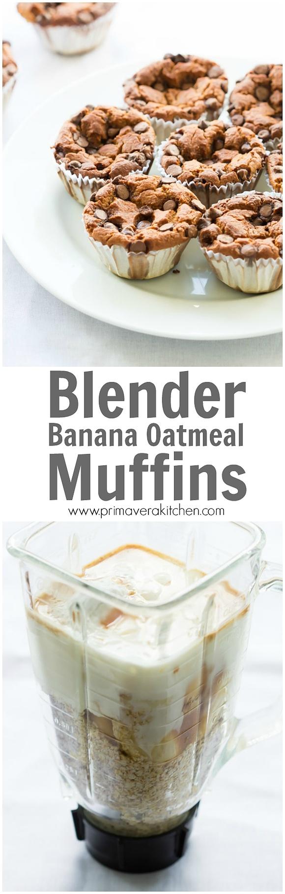 Blender Banana Oatmeal Muffins