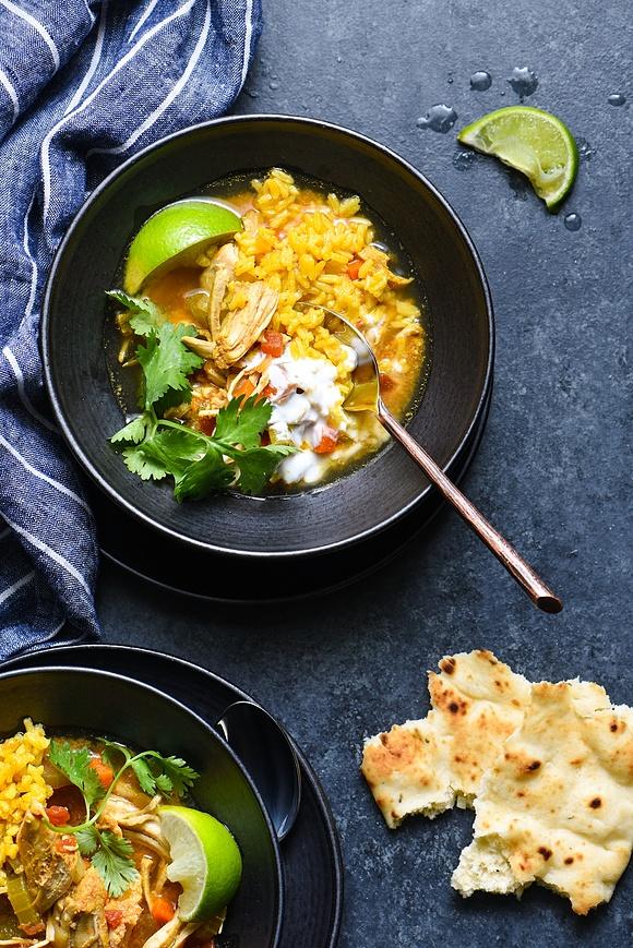 Slow Cooker Tandoori Turkey Soup