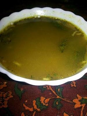 Thuthuvalai rasam - authentic herbal soup for winter and cold relief