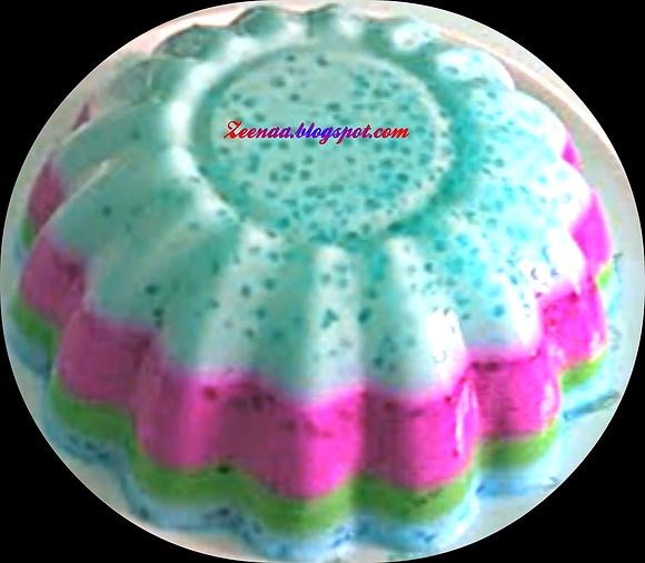 Sago with agar agar and coconut milk dessert