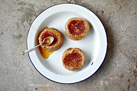 Honey cinnamon and rye crumpets