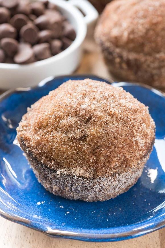 Chocolate Chip Pumpkin Doughnut Muffins