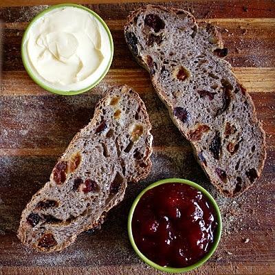 Sourdough fruit bread with poppy seeds