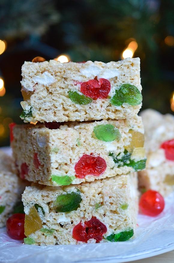 Holiday Jeweled Krispy Treats