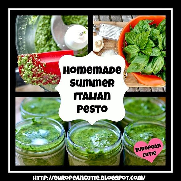 Homemade italian summer pesto