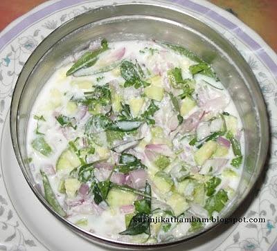Cucumber raita - cool yogurt side dish with cucumber and spices