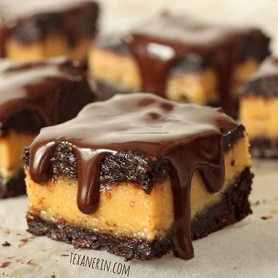 Peanut butter cup brownies dairy-free whole grain