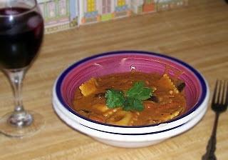 Butternut Squash Ravioli with Thai Peanut Sauce