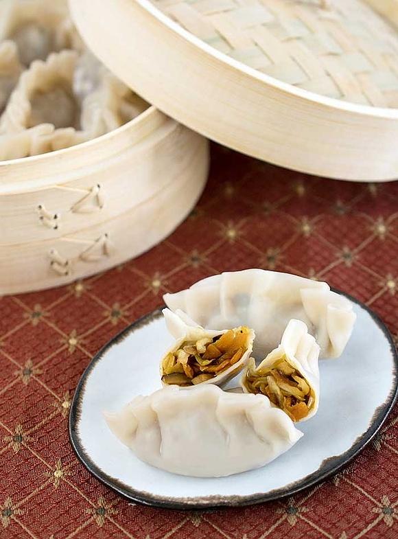 Vegan instant pot asian steamed dumplings