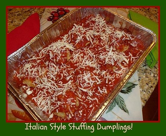 Italian style stuffing dumplings for dinner