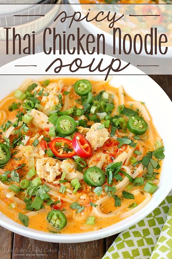 Spicy Thai Chicken Noodle Soup