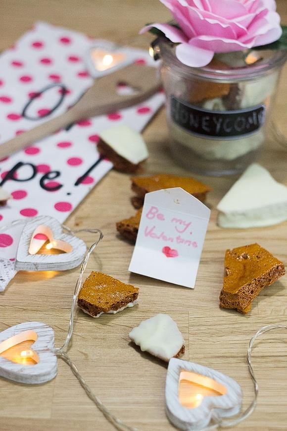 Honeycomb chocolate bar recipe for valentine's day