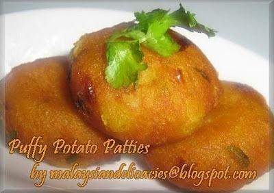 Puffy potato patties cauliflower masala
