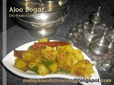 Aloo bogar dry potato curry