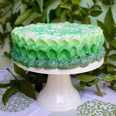 Green ombre chocolate cake with vegan option