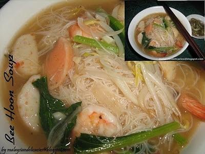Bee hoon soup with rice vermicelli