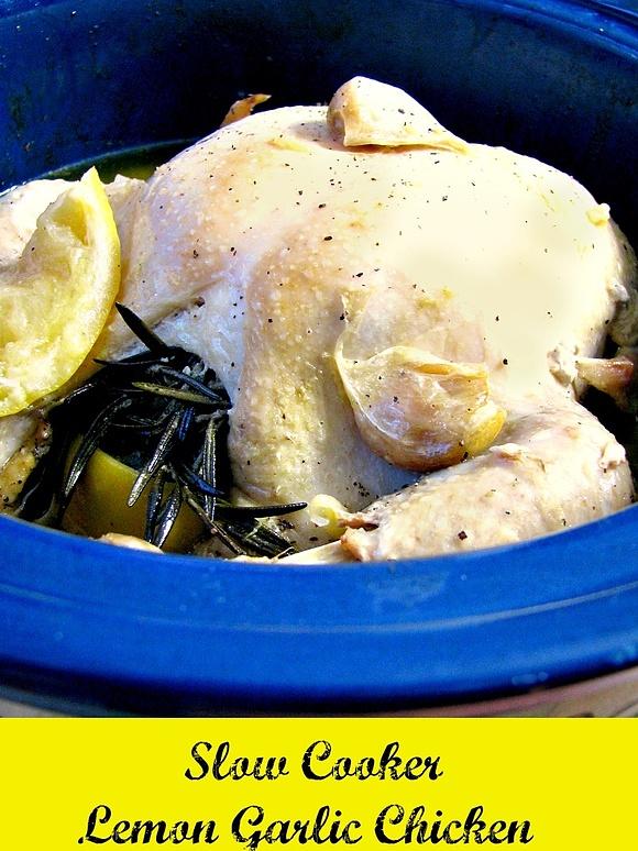 Slow Cooker Lemon Garlic Chicken