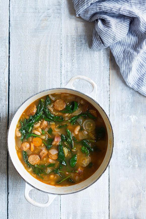 Chorizo spinach and white bean soup recipe