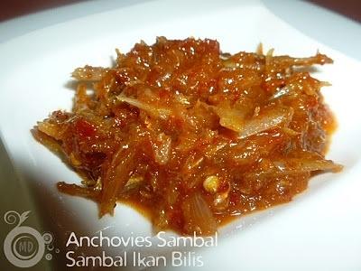 Anchovies sambal with garlic and dried chillis