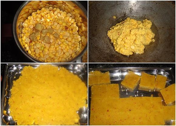 Dhokar dalna bengali lentil cake with coconut milk gravy