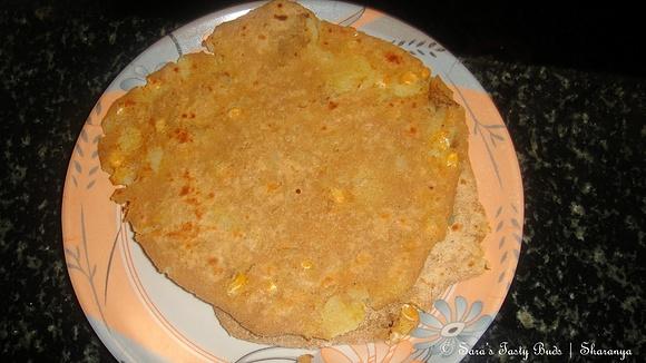 Corn and Potato Paratha