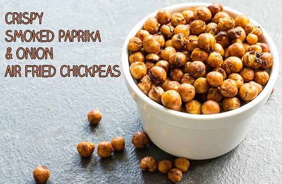 Crispy Air Fried Smoked Paprika Chickpeas